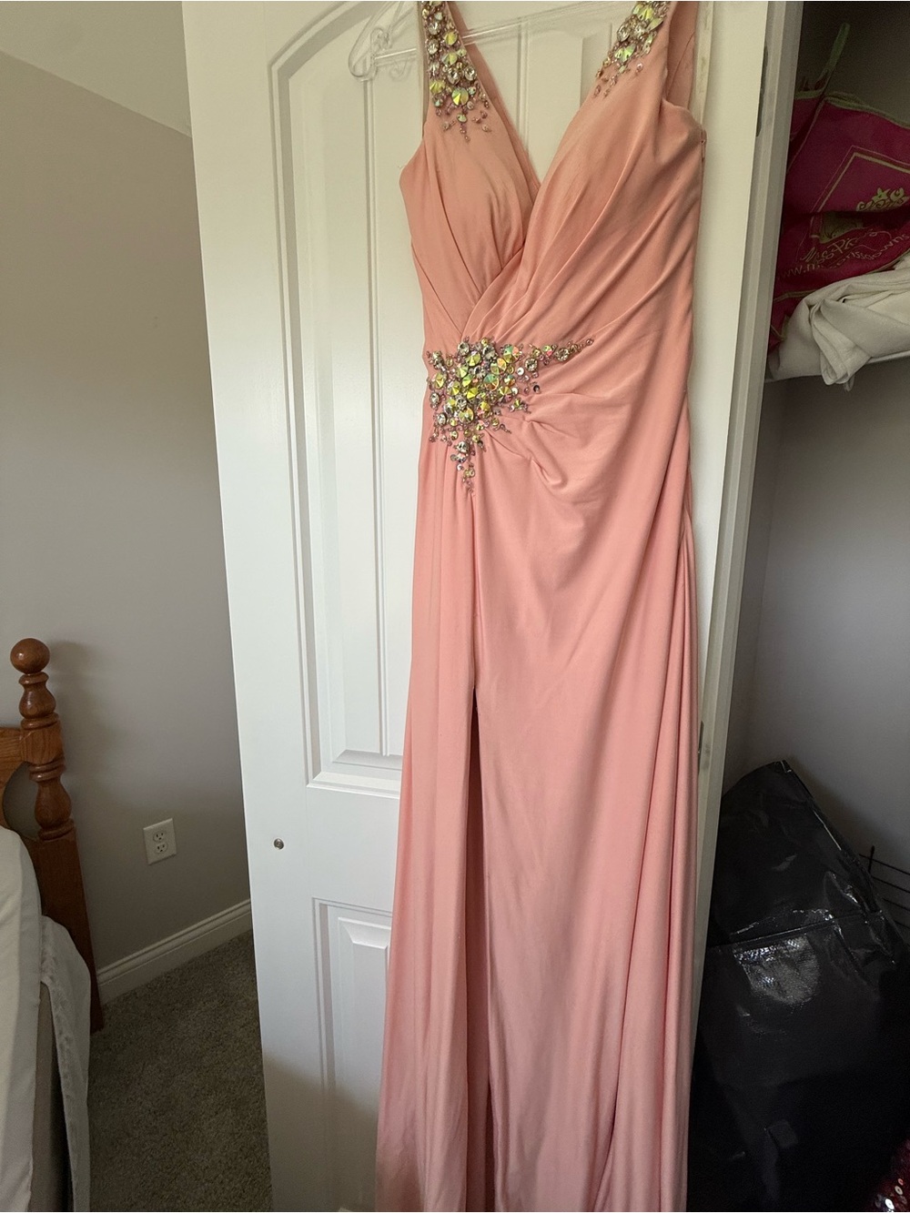 Mac Duggal Peach Evening Gown